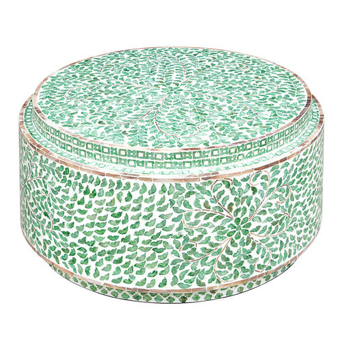 THE DECOR STORE FINLEY CAPIZ SHELL COFFEE TABLE