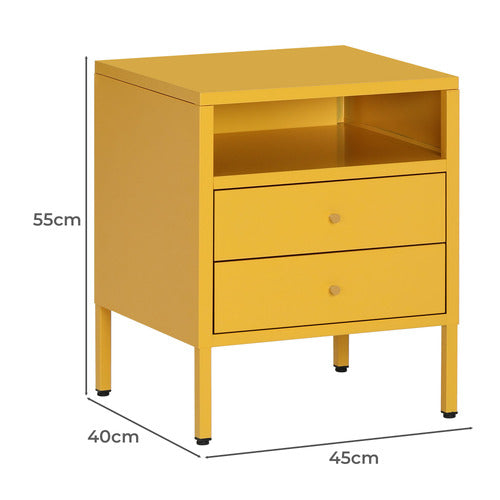 HAVEN COVE FURNITURE TASSI 2 DRAWER BEDSIDE TABLE