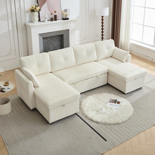 CASSINGTON HOME FONTANA 4 SEATER DOUBLE CHAISE SOFA BED