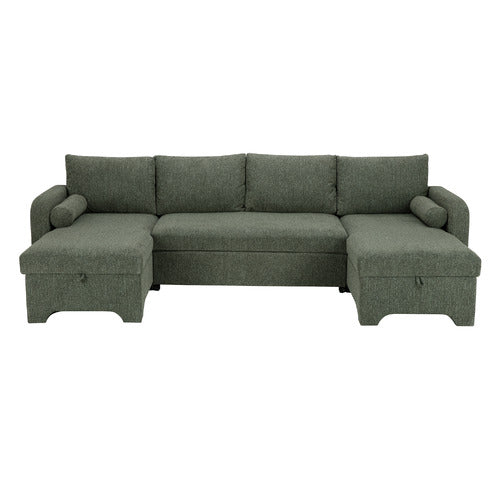 FRIDA 4 SEATER STORAGE SOFA BED WITH DOUBLE CHAISE