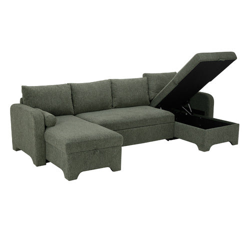 FRIDA 4 SEATER STORAGE SOFA BED WITH DOUBLE CHAISE