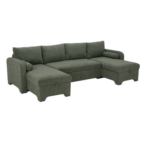 FRIDA 4 SEATER STORAGE SOFA BED WITH DOUBLE CHAISE