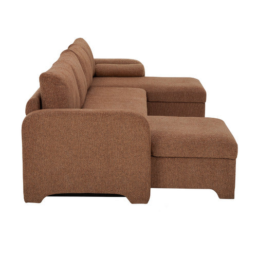 FRIDA 4 SEATER STORAGE SOFA BED WITH DOUBLE CHAISE
