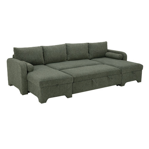 FRIDA 4 SEATER STORAGE SOFA BED WITH DOUBLE CHAISE