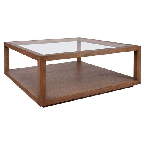 REXINGTON HOME GALVAN SQUARE OAK WOOD COFFEE TABLE