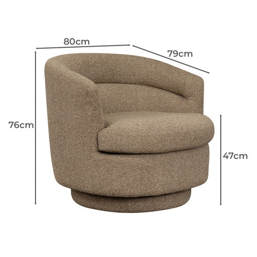 REXINGTON HOME GESPA BOUCLE SWIVEL ARMCHAIR