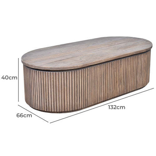 CHARTWELL HOME GIOVAN RECLAIMED ELM WOOD COFFEE TABLE
