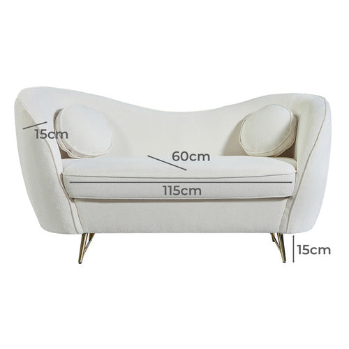BY DESIGNS GLOVER 2 SEATER BOUCLE SOFA