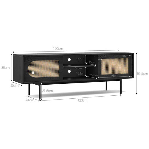 CONTINENTAL DESIGNS GODWIN RATTAN ENTERTAINMENT UNIT