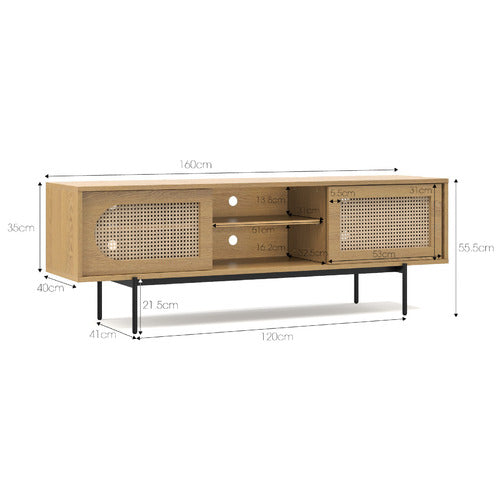 CONTINENTAL DESIGNS GODWIN RATTAN ENTERTAINMENT UNIT