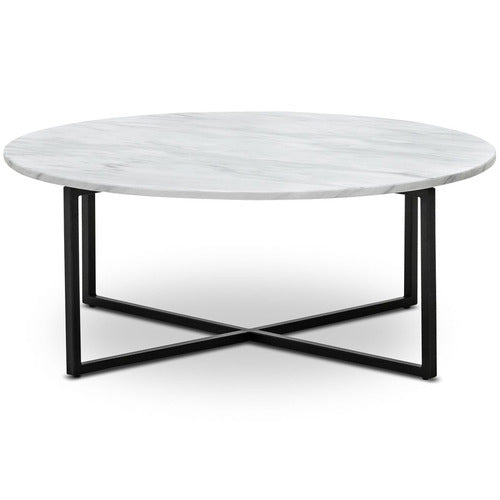 CONTINENTAL DESIGNS LUXE MILAN MARBLE-TOP COFFEE TABLE