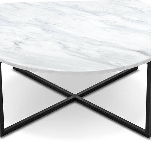 CONTINENTAL DESIGNS LUXE MILAN MARBLE-TOP COFFEE TABLE