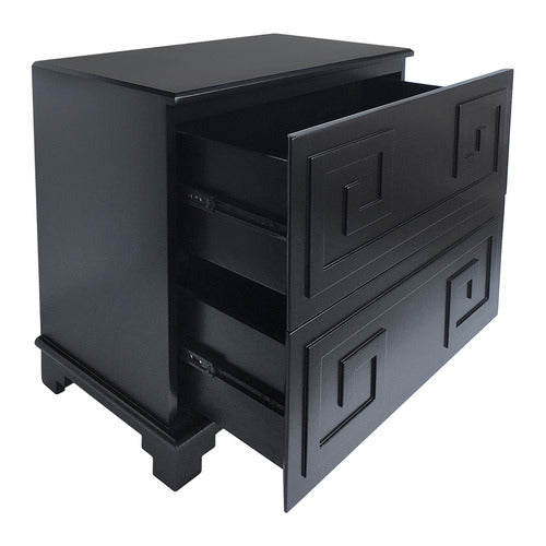 REXINGTON HOME BLACK GERMAINE BEDSIDE TABLE