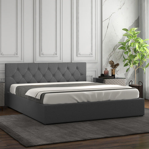 CHISWICK LIVING GREY CAPRI LUXURY GAS LIFT STORAGE BED