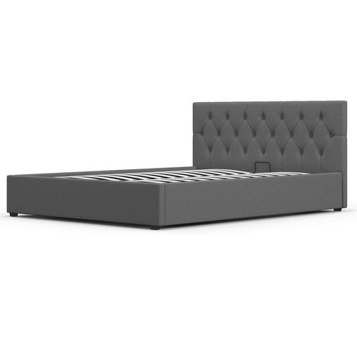 CHISWICK LIVING GREY CAPRI LUXURY GAS LIFT STORAGE BED