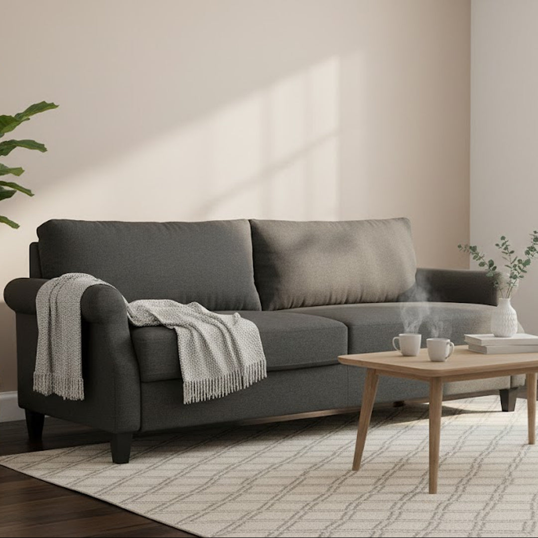 HAZEL 3 SEAT SOFA CHARCOAL