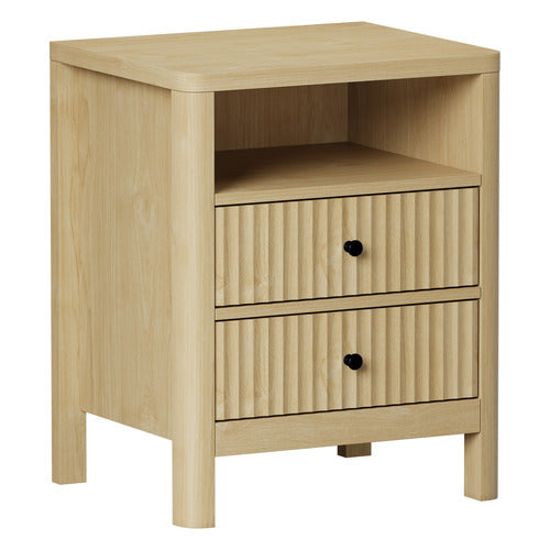 LIVING FUSION HALIFAX 2 DRAWER & 1 SHELF BEDSIDE TABLE