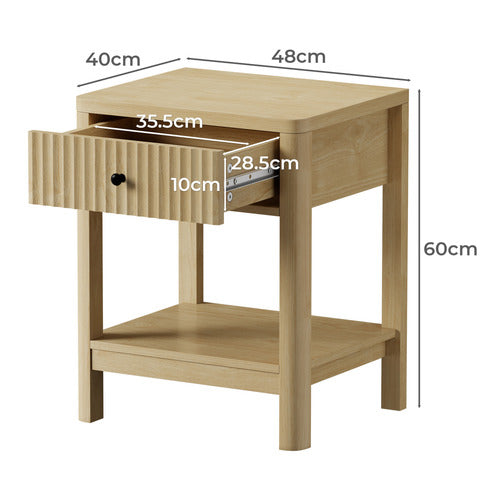 LIVING FUSION HALIFAX 1 DRAWER BEDSIDE TABLE