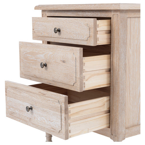 HAMILTON FURNITURE HANSEN OAK WOOD BEDSIDE TABLE