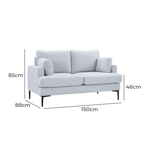 HARRY 2 SEATER UPHOLSTERED SOFA