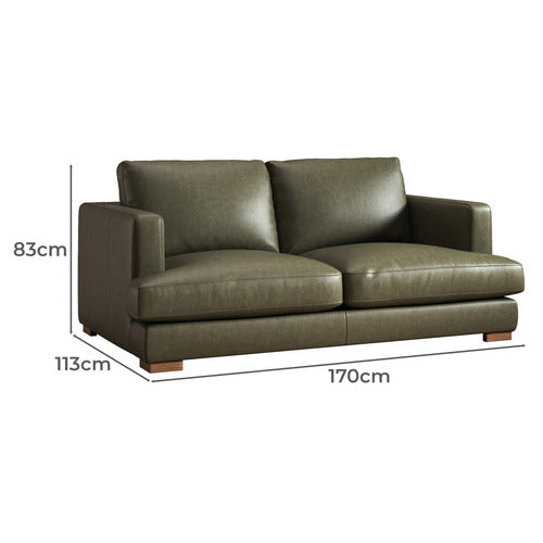 HAVEN 2 SEATER GENUINE LEATHER SOFA
