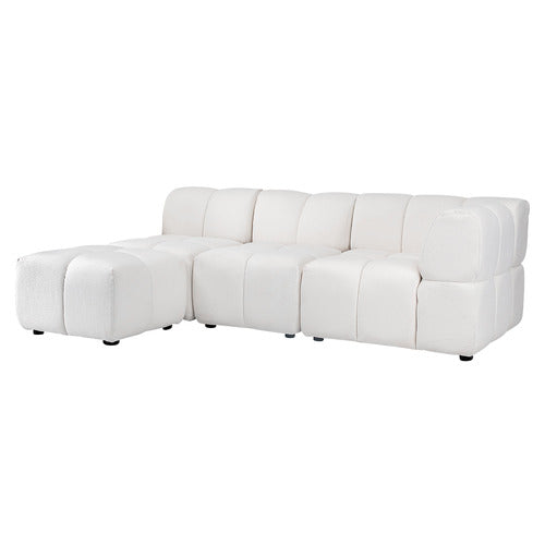 EVER DREAMING LIVING LEIA 3 SEATER MODULAR SOFA WITH REVERSIBLE CHAISE