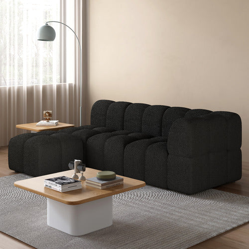 EVER DREAMING LIVING LEIA 3 SEATER MODULAR SOFA WITH REVERSIBLE CHAISE