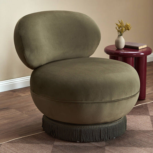 HEPBURN VELVET SWIVEL ACCENT CHAIR
