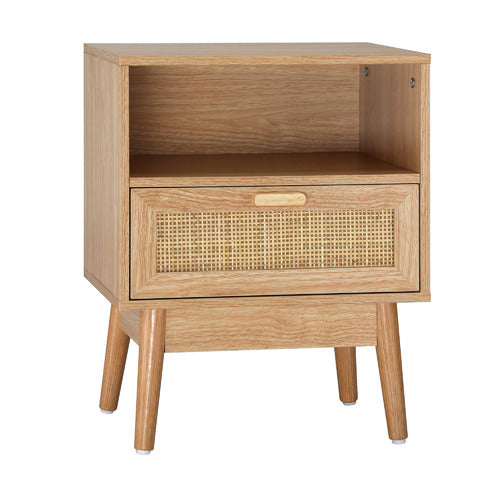 LIVING FUSION HOLLY RATTAN 1 DRAWER BEDSIDE TABLE