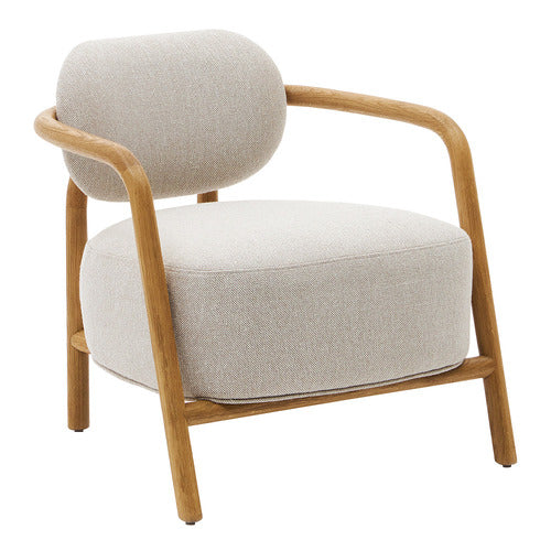 LINEA FURNITURE HOLLY OAK WOOD ARMCHAIR