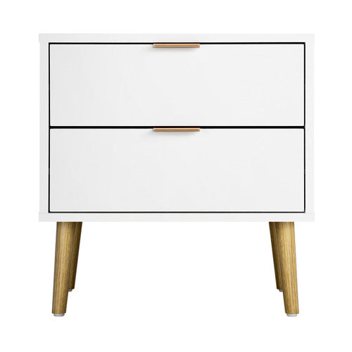 LIVING FUSION HOPKINS 2 DRAWER BEDSIDE TABLES (SET OF 2)