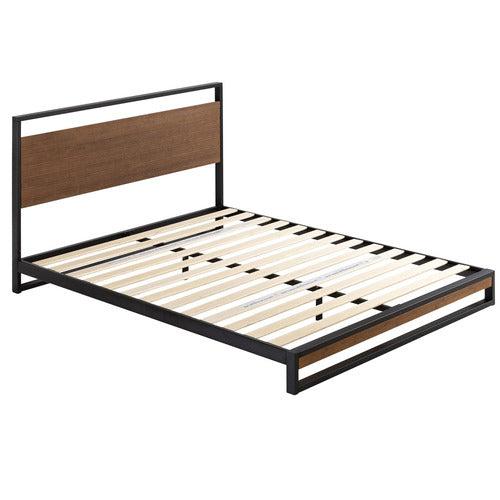 STUDIO HOME HOUSTON TIMBER & METAL PLATFORM BED