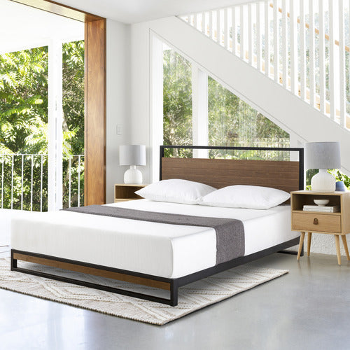 STUDIO HOME HOUSTON TIMBER & METAL PLATFORM BED