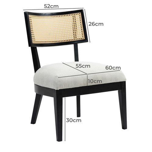EVIE HOME HUDSON RUBBERWOOD ACCENT CHAIR