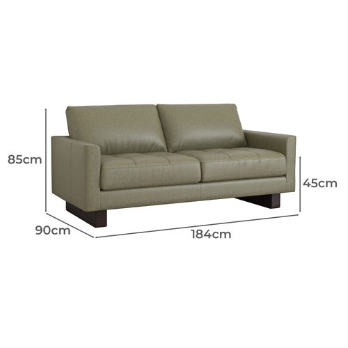 HUNTER 3 SEATER LEATHER SOFA