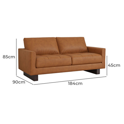 HUNTER 3 SEATER LEATHER SOFA