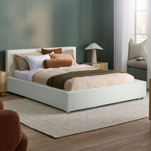 HYDE BOUCLE GAS LIFT QUEEN BED