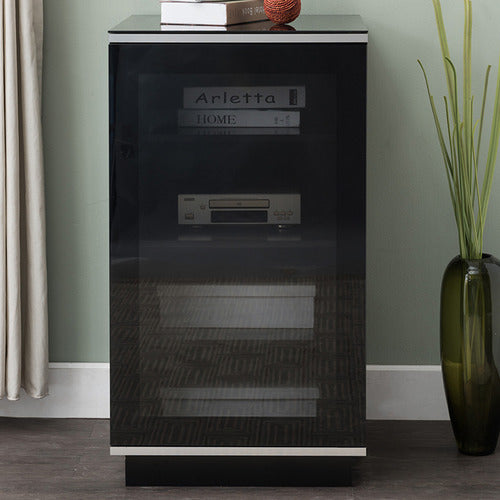 MONUMENT FURNITURE IR-FRIENDLY ENCLOSED HI-FI GLASS-TOP RACK