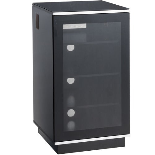 MONUMENT FURNITURE IR-FRIENDLY ENCLOSED HI-FI GLASS-TOP RACK