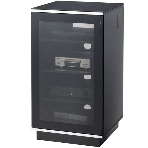 MONUMENT FURNITURE IR-FRIENDLY ENCLOSED HI-FI GLASS-TOP RACK