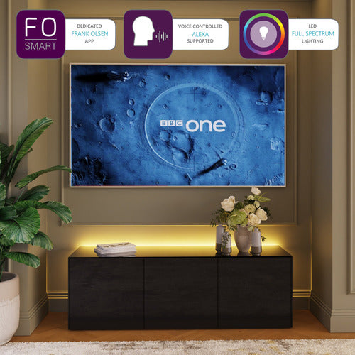 FRANK OLSEN INTELLIGENT FURNITURE INTEL TV CABINET WITH SMART LED & WIRELESS CHARGER