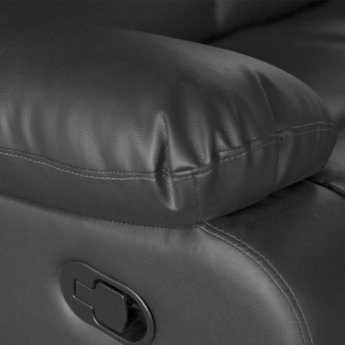 SOUTHERN STYLERS IPANEMA 3 SEATER FAUX LEATHER RECLINER SOFA