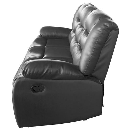 SOUTHERN STYLERS IPANEMA 3 SEATER FAUX LEATHER RECLINER SOFA