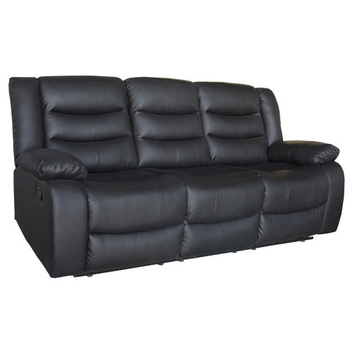 SOUTHERN STYLERS IPANEMA 3 SEATER FAUX LEATHER RECLINER SOFA
