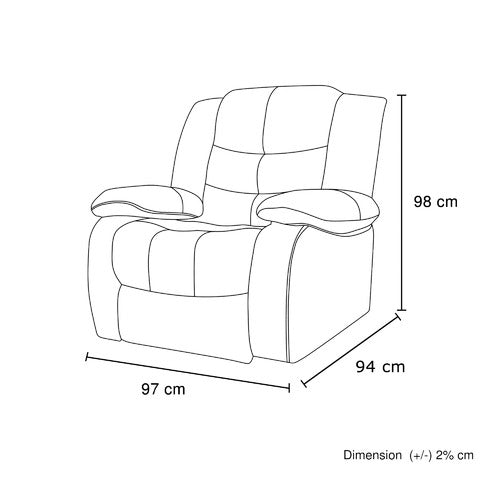 SOUTHERN STYLERS IPANEMA FAUX LEATHER RECLINER CHAIR