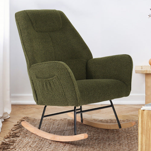 LIVING FUSION ISABELLA SHERPA ROCKING CHAIR