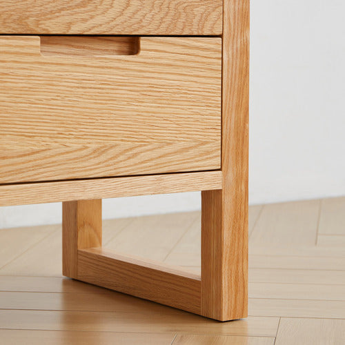 MODERN COLLECTIVE IVY 2 DRAWER AMERICAN OAK WOOD BEDSIDE TABLE