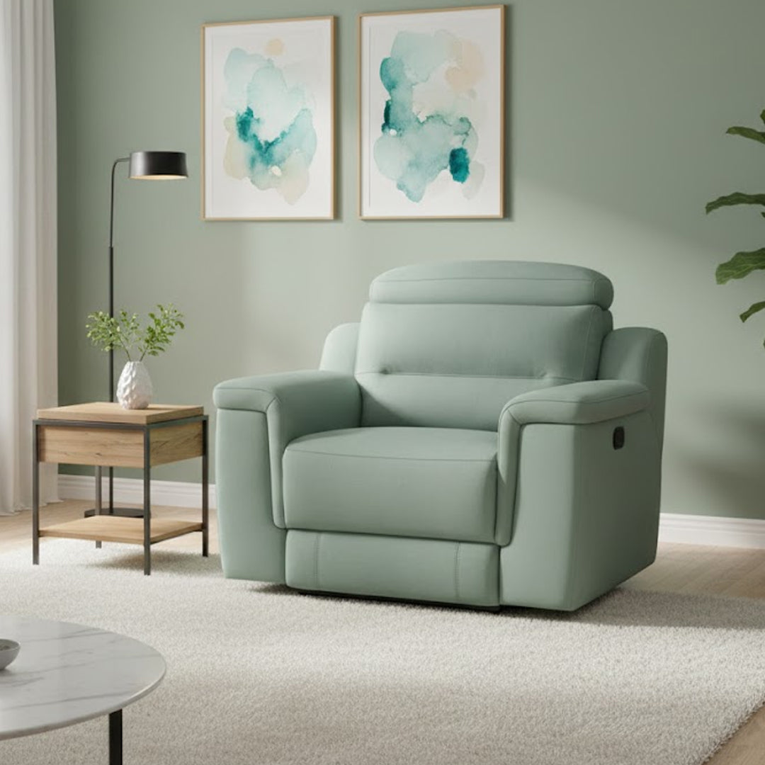 JEFFRIES FABRIC ELECTRIC RECLINER GREEN