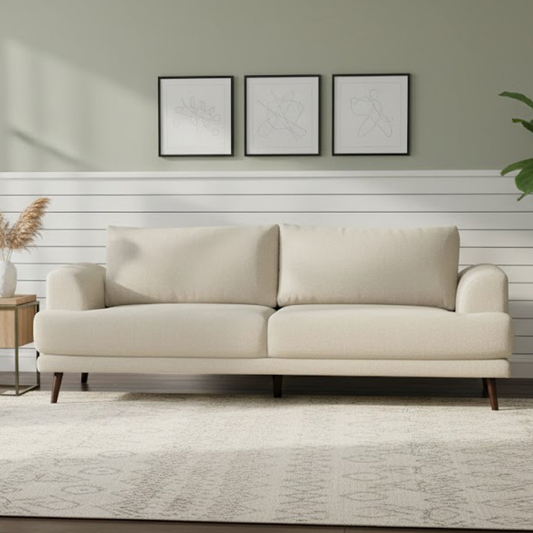JERMAINE FABRIC 3 SEAT SOFA BEIGE