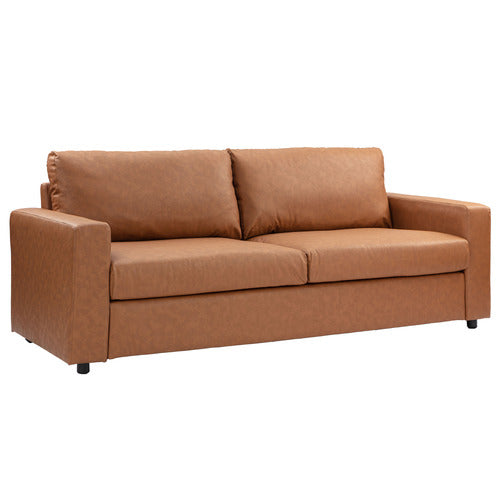 JACK 3 SEATER FAUX LEATHER SOFA
